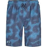 Under Armour Boys' 4-Way Stretch Pull-on Tech Shorts, Moisture Wicking, Side Hand Pockets, Outdoor Collection, Ether Blue Camo, YS