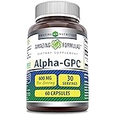 Amazing Formulas Alpha GPC Supplement | 600 Mg Per Serving | 60 Capsules | Non-GMO | Gluten Free | Made in USA