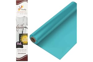 Firefly Craft Regular Aqua, Heat Transfer Vinyl for Shirts - Iron on Vinyl for Cricut & Silhouette Heat Press Vinyl for Shirt Transfers - Iron on HTV Vinyl - 3 Pieces, 12" X 20" (5 Feet) Each