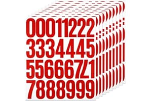 BINLINHONGO 300 Number Stickers, 10 Sheets 2 Inches Self-Adhesive Vinyl 0-9 Decals for Scrapbook, Identification, Organizatio