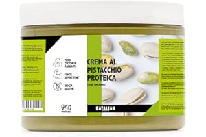 EATALIAN by AMZ BETTER Protein Cream, Pistachio Paste with 94 g of Proteins, Made in Italy, Sweet and Unique, Taste Ideal on Bread and to Fill Desserts, 500 gr