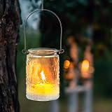 Relaxdays Candle Lanterns Set of 12, Glass Tea Light Holders, Vintage Design view 5