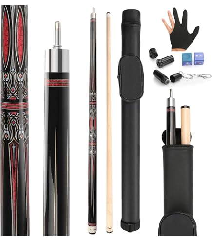 Lot De 2 Queues De Billard Professionnelles TaiBA En Érable Canadien Premium - Avec Étui 1x1 Gratuit - Pointe 13mm - 147,3 Cm