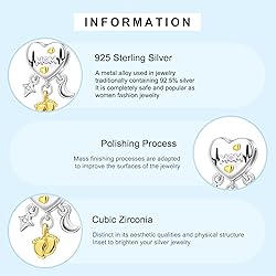 MGIUL Mum Heart Baby Footprints Charm for Women