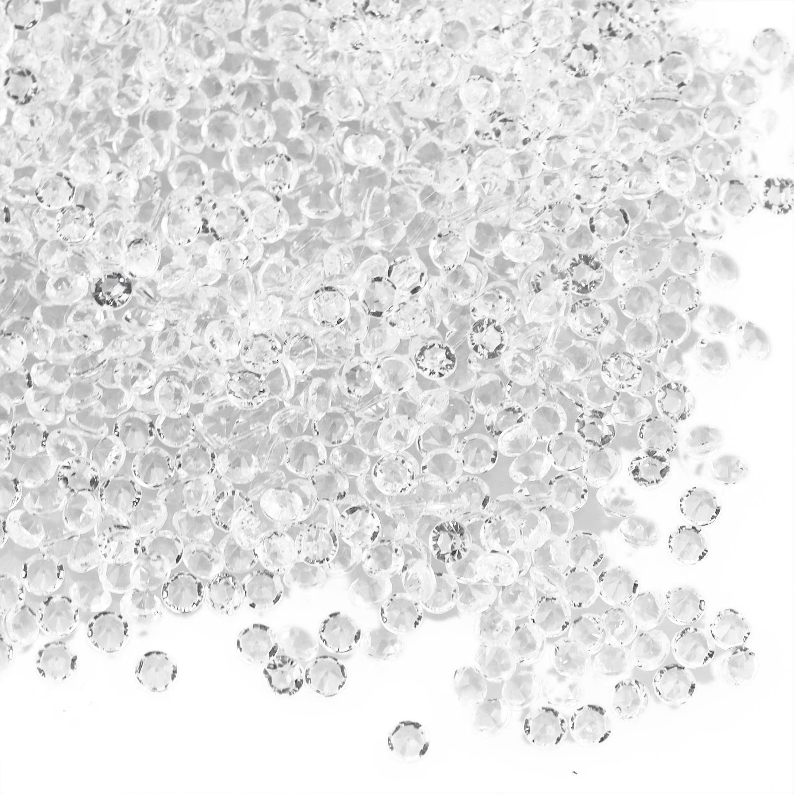 2000 Pieces Clear Wedding Table Scatter Crystals Acrylic Diamonds Crystal Christmas Fillers Vase Glass Beads for Vases Table Centerpiece Wedding Bridal Shower Decorations 4.5 mm/ 0.18 Inch(Clear)