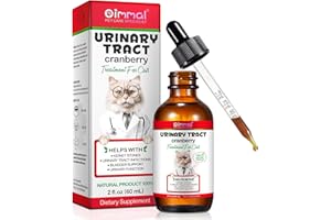 VOSIFSDIY Urinary Tract for Cats, Natural Cat Urinary Tract Infection Treatment Drops Supports Bladder, Kidney Stone, Cat UTI, Cranberry Kidney Bladder Support Supplement, Chicken Flavor - 60ml / 2.02oz