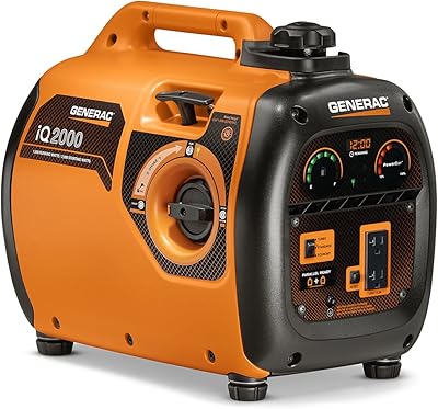 Generac 6866 iQ2000 Super Quiet 1600 Running Watts/2000 Starting Watts Gas Powered Inverter Generator