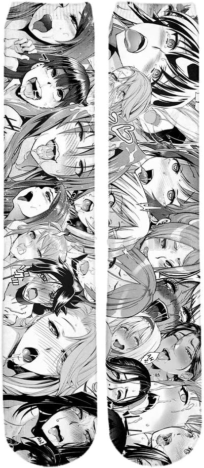Novelty unisex-adult 3d printed long Athletic socks Cartoon Harajuku streetwear casual sport length socks