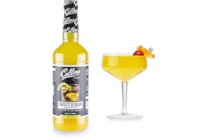 Collins Sweet and Sour Mix | Made With Real Orange and Lemon Juice | Classic Cocktail Recipe Ingredient, Home Bar accessories Cocktail Mixers 32 fl oz