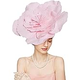 Gionforsy Flower Fascinators Hat Tea Party Hats for Women Flower Cocktail Headband for Wedding
