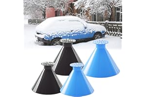 SPRSTAR Ice Scrapers for Car Windshield,Frost Wipe Scraper, 4 Pcs Magical Car Ice Scraper,Portable Multifunctional Snow Removal Wiper,2 in 1 Windshield Scraper for Ice and Snow(Two Big and Two Small)