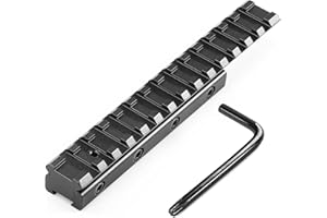 BONTOK 11mm Dovetail to 21mm Upgraded Build-in Locking Screws Picatinny Rail Low Profile Scope Mount Converter Base 3/8" to 7/8" Converter