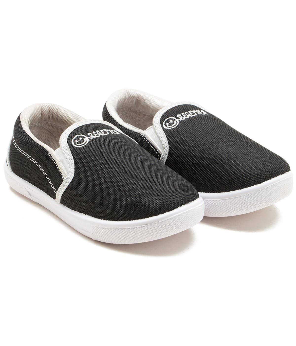 black canvas loafers
