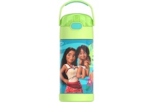 THERMOS FUNTAINER Garrafa de água com canudo - 340 g - Garrafa de água infantil isolada a vácuo de aço inoxidável com tampa, 