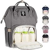 Sac à langer multifonction, sac à dos de voyage imperméable pour soins de bébé avec poches isothermes, grande capacité, durab