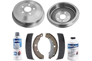 Detroit Axle - Rear Brake Kit for 04-09 Chrysler PT Cruiser, Brake Shoes Brake Drums 2004 2005 2006 2007 2008 2009 Replacement