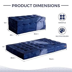 MAXYOYO Tri-Fold Mattress, 6 Inch Tufted Folding