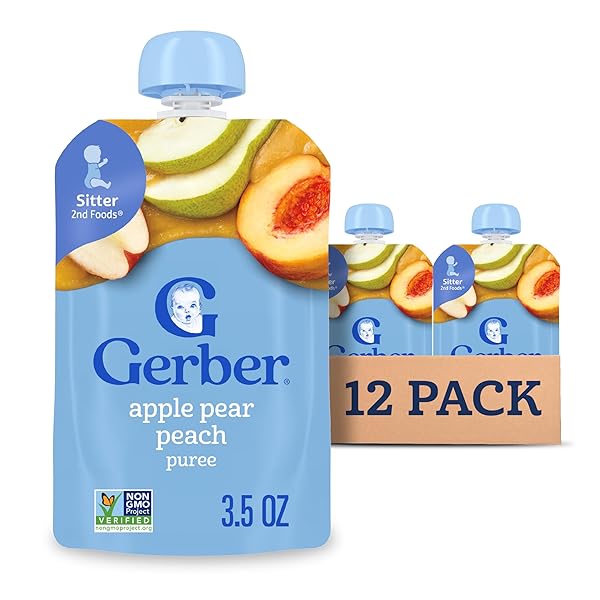 GERBER STAGE 2 BABY FOOD, APPLE PEAR PEACH...
