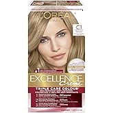L'Oréal Paris Excellence Crème Hair Dye, Medium Ash Blonde C1, Hair Color for Women, 100% Grey Coverage, Long Lasting Rich Co