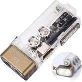 RovyVon E8 Dual Power EDC Flat Flashlight Rechargeable, Fits AAA Battery | 700 Lumen Small Bright Pocket Keychain Flashlight with UV/White/Red Sidelights, for Outdoor, Camping, Banknote Checking