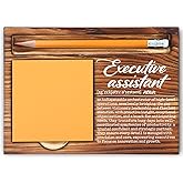 Executive Assistant Gift, Thank You Appreciation Gift for Executive Assistant Office Professionals Secretary, Admin Assistant Recognition Plaque for Women Men Self-Stick Note Pad Holders-LBB96
