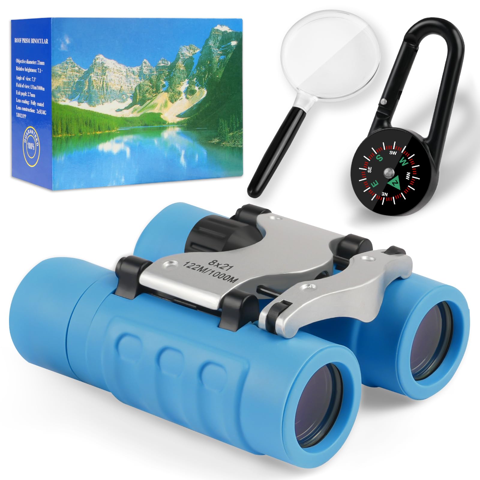 OSDUE Binoculars for Kids, 8 x Super Zoom Function Kids Telescope Outdoor Toys 4 5 6 7 8 Years Old Boys Girls High Resolution Binoculars for Kid Toys Educational Learning Purple