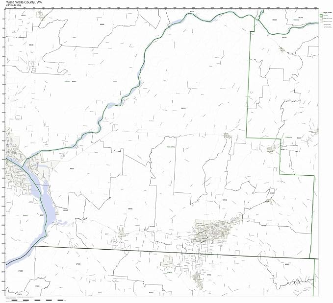 Amazon.com: Walla Walla County, Washington WA ZIP Code Map Not