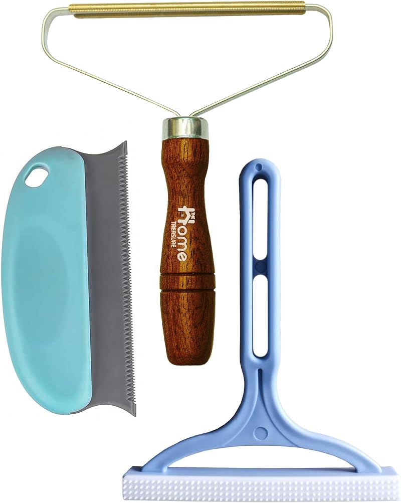 The Home Treasure 3 Pcs Double-Sided Fabric Shaver Lint Remover