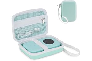 TUNYINSH Case for Phomemo D30/ D35 Nelko NIIMBOT D11 JADENS D110 SUPVAN Label Maker Printer, Mini Labeler Sticker Labler Maker Storage Cover Bag Tape Paper Roll & USB Cable (green)