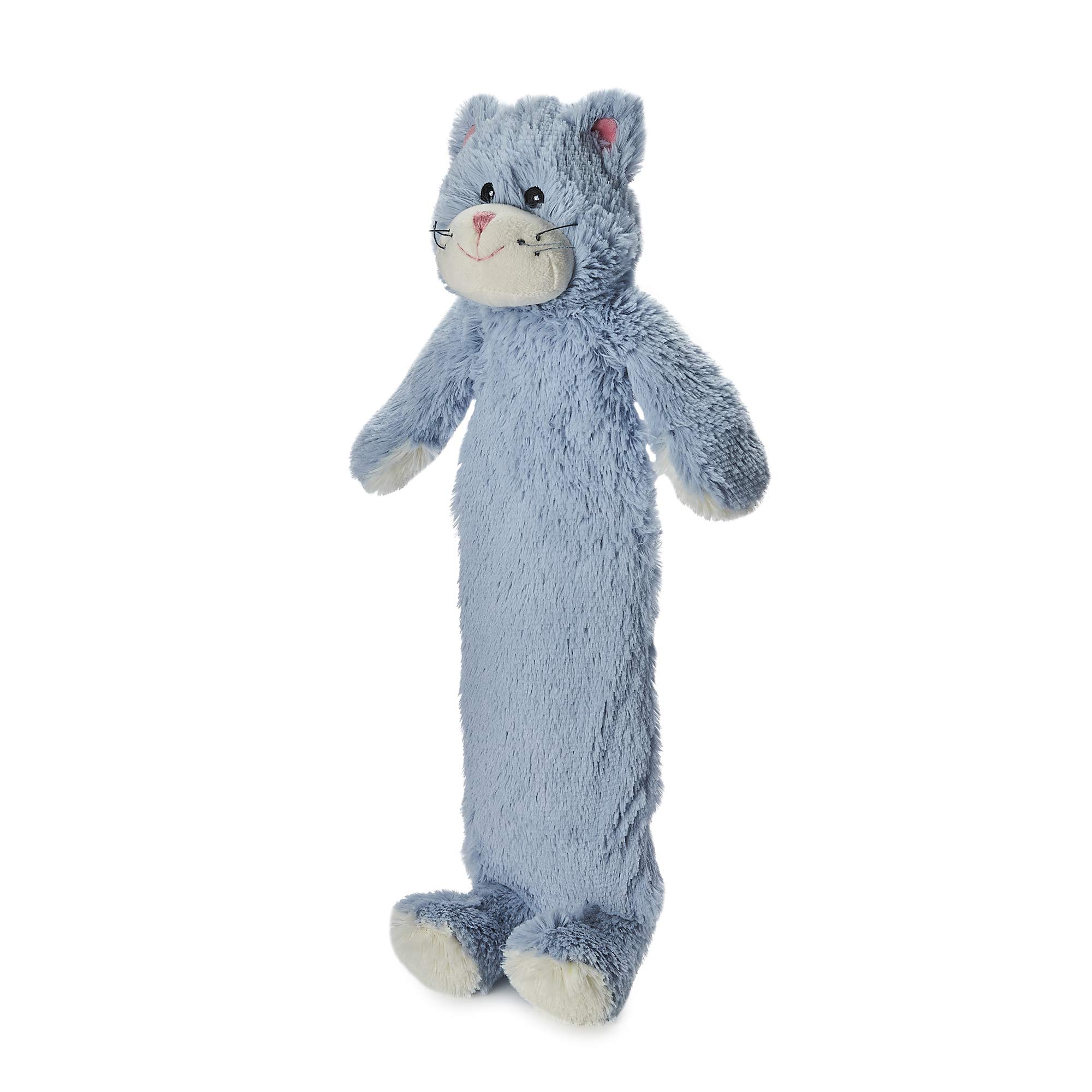Cozy Plush Blue Cat Novelty Cover Long PVC Hot Water Bottle