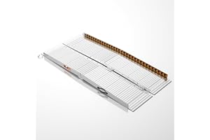 FACHNUO TOOL FACHNUO Portable Wheelchair Ramp 5FT, Non-Skid Aluminum Folding Threshold Ramp, Handicap Ramps for Wheelchairs for Home Steps/Doorways/Stairs/Curbs/, Scooter Ramp for Car, 800lbs Weight Capacity