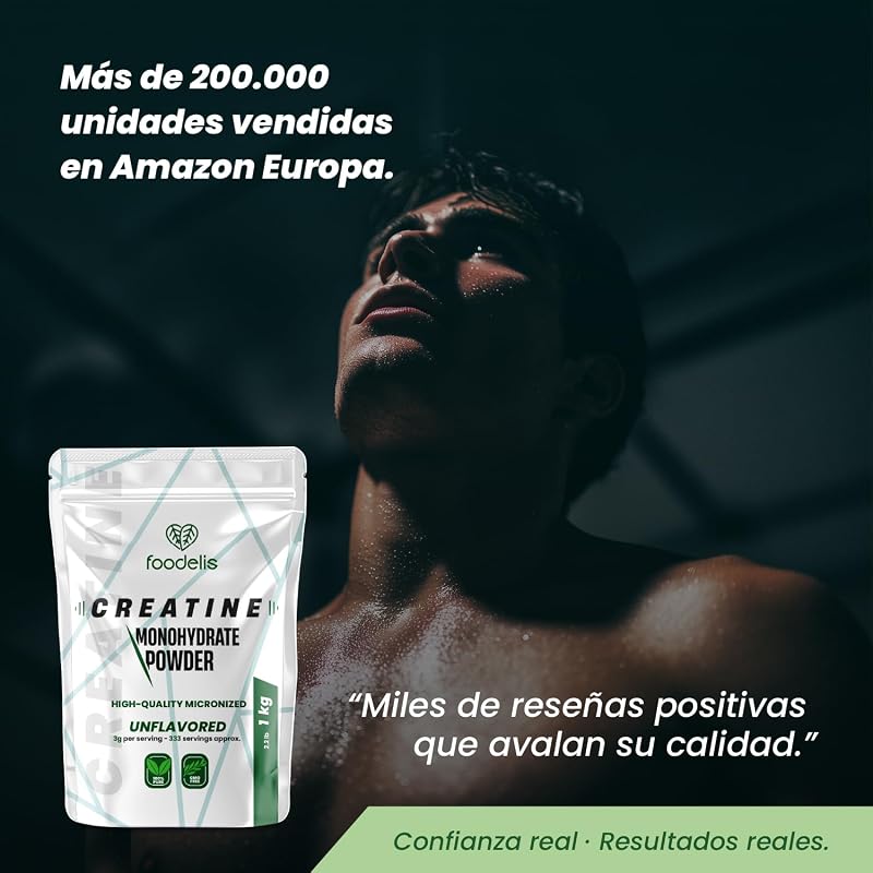 Creatina Monohidratada 1 kg (1000g) en Polvo Sin Sabor