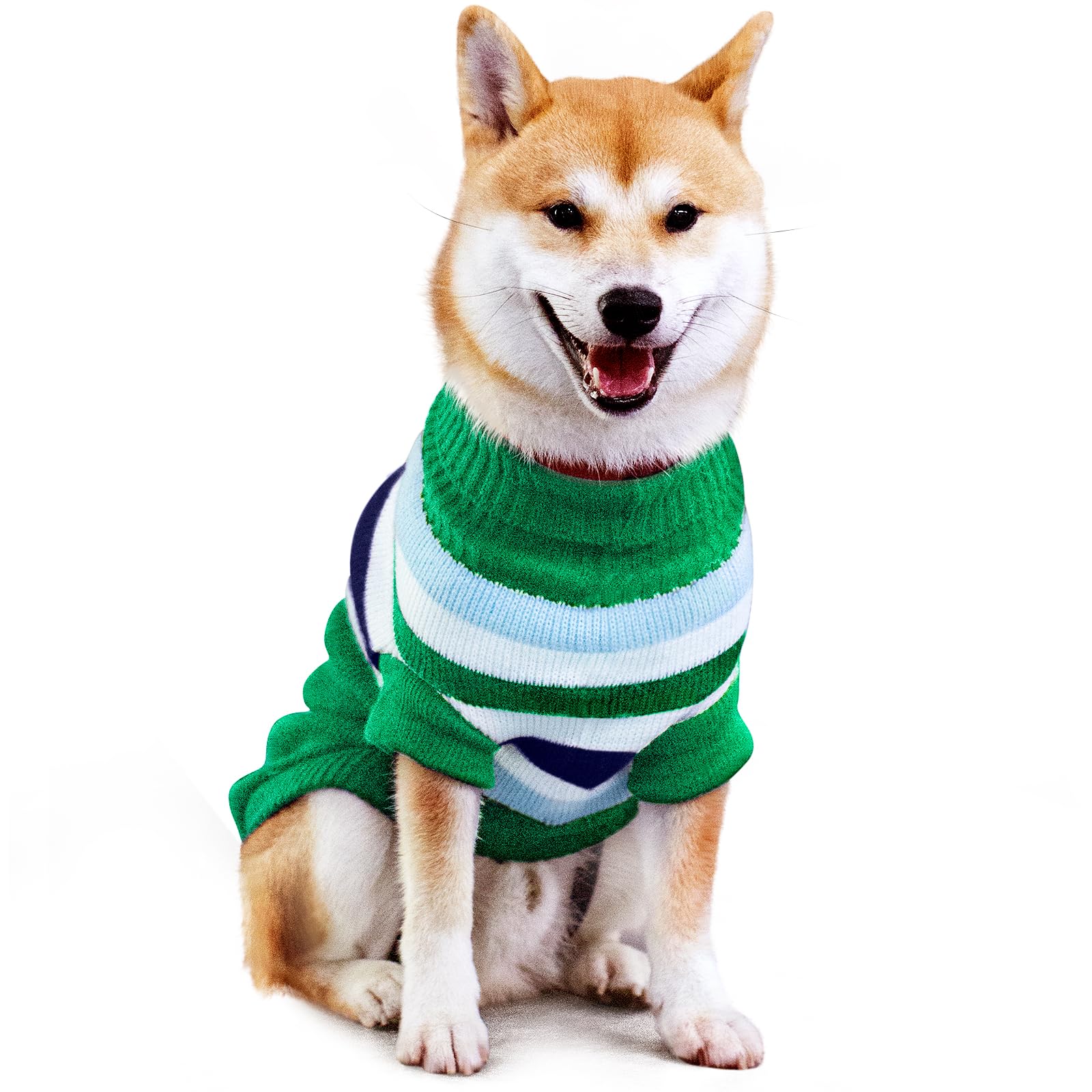 Dog Jumper Large Dog Christmas Sweater Warm Winter Pet Clothes for Medium Large Pet (XL Back Length:28"/Green)