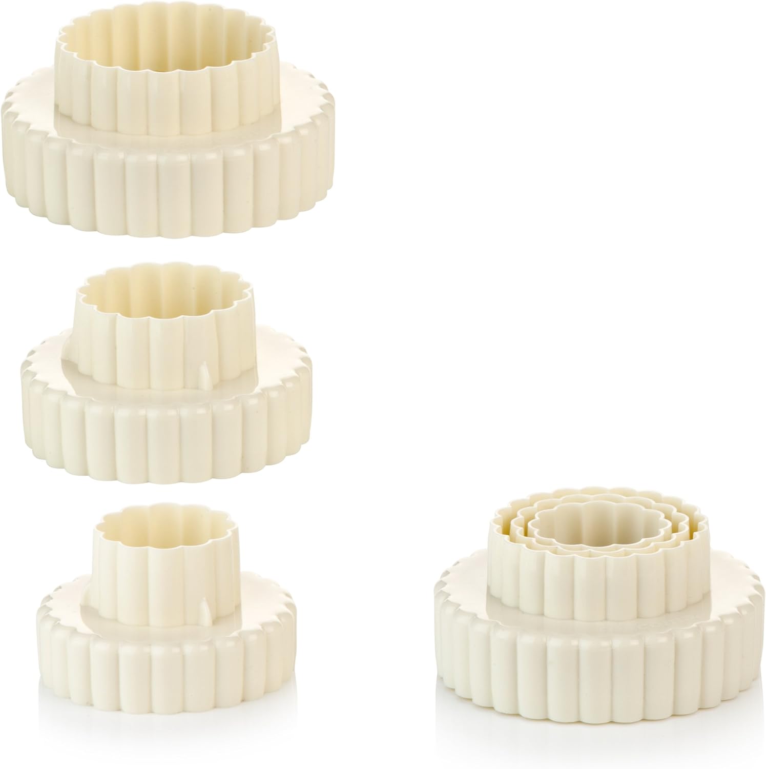 Tescoma Double-Sided Cookie Cutters Flowerets, 6 Sizes Delicia, Assorted, 20 x 12 x 4.5 cm