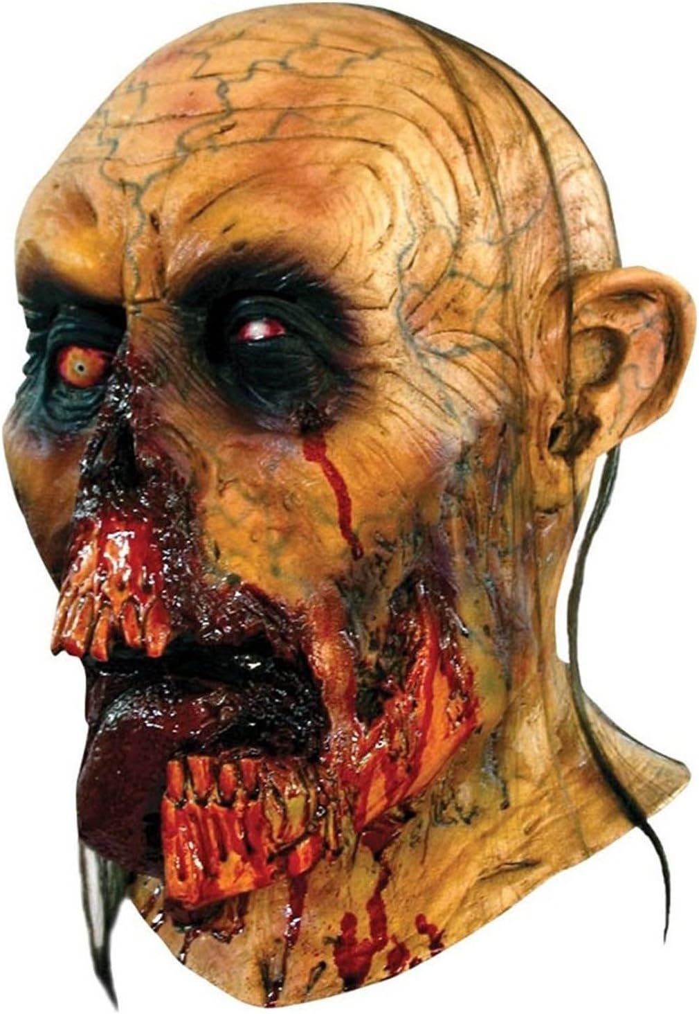 Scary Mask Zombie Realistic Adult Scary Masks For Halloween Full Over The Head Mask With Rotted Jaws and Tongue Hanging Out Latex Creepy Halloween Costume