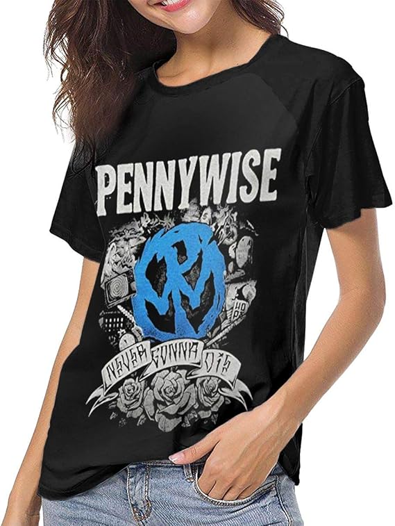 Amazon Co Jp Tシャツ 半袖 ラグランtシャツ レディース 丸首 春夏秋 野球 スポーツ プリント 個性 ポリエステル100 ペニーワイズ ロゴ トップス かっこいい 速乾 通勤 通学 丈夫 抗菌防臭 ファション 可愛い 服 ファッション小物