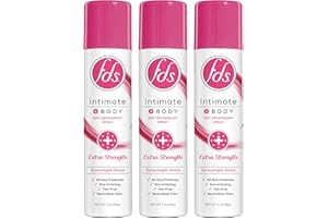FDS Intimate Deodorant Spray, Extra Strength, 2 oz (Pack of 3) Feminine Spray for All Day Freshness & Odor Protection; pH-balanced, Talc-Free, Gynecologist Tested