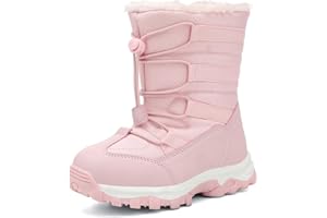 UBFEN Kids Snow Boots for Boys Girls Waterproof Warm Winter Outdoor Activities Shoes Slip Resistant Zipper Closure (Toddler/Little Kid/Big Kid)