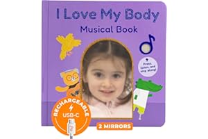 Cali's Books I Love My Body by Mother Moon | Feelings & Emotions Book for Toddlers 1-3 - Musical Books for Kids, Interactive Toddler Sound Book, Talking Learning Music Toys