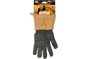 PROUD GRILL COMPANY Y Yellowstone BBQ & Utility Glove - Grill Glove built with Kevlar® Fibers | Ideal Protective BBQ Glove for grilling or Work Glove | Long Protective Leather Cuff | Authentic Yellowstone Merchandise.