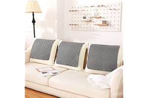 Moukeren 3 Pieces Recliner Headrest Protector Headrest Cover for Recliner Chair Sofa Covers Couch Chair Head Protector for Sofa Furniture Protectors(Light Gray)