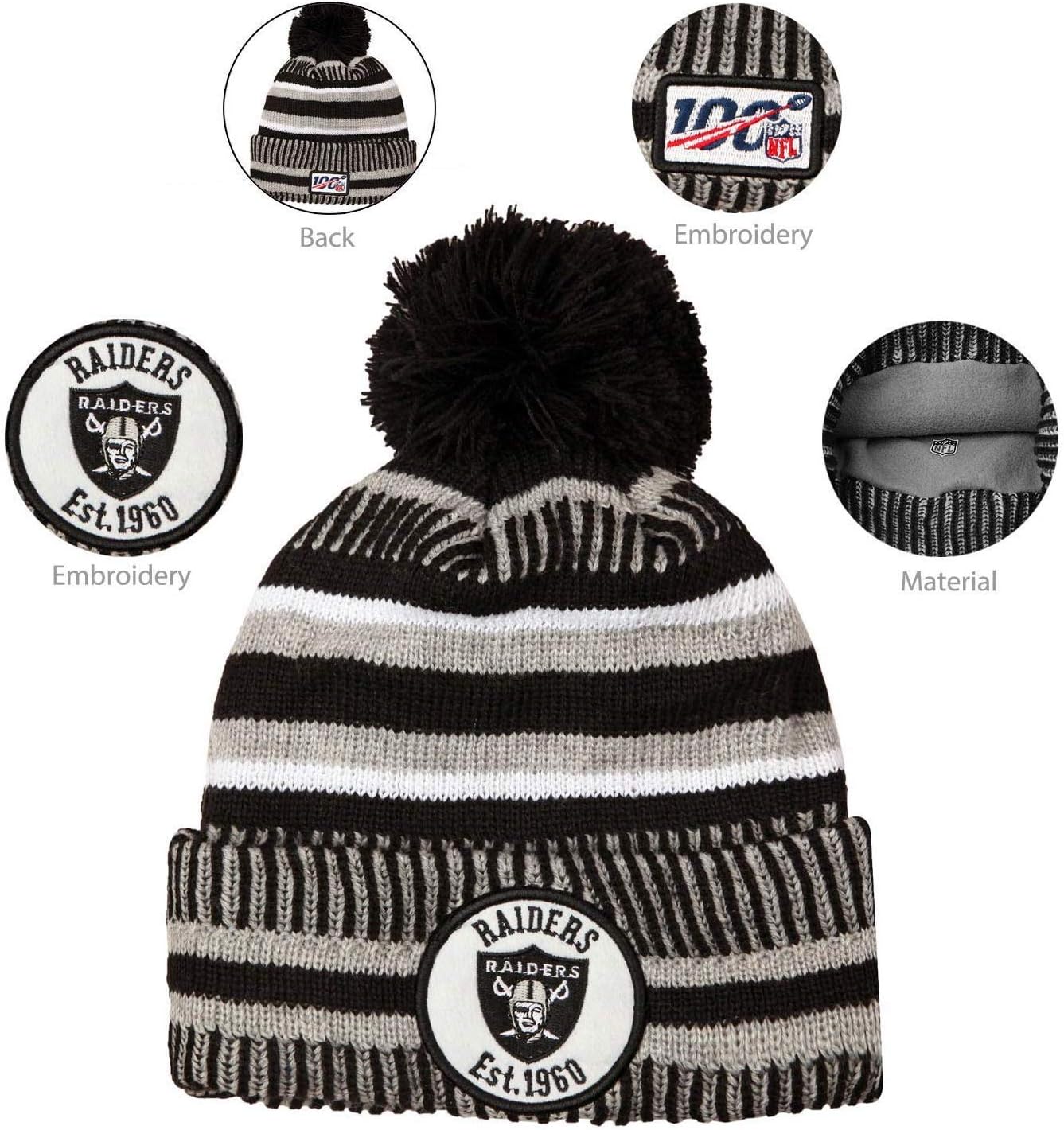 MVPRING 100 Commemorative Version Sports Outdoor Cap Wool Knit Beanie for Winter Footbal Team Sports Team Cap