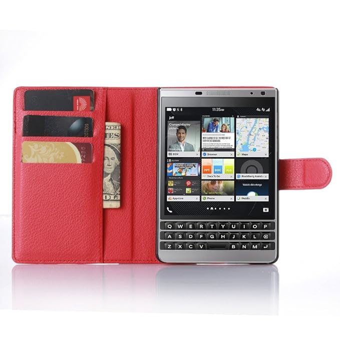 Tasche für BlackBerry Passport Silver Edition Hülle, Ycloud PU Ledertasche Flip Cover Wallet Case Handyhülle mit Stand Functi