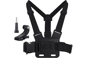 lasuroa Lightweight Chest Mount Harness, Breathable & Durable ABS and Stainless Steel Camera Chest Strap for AKASO DJI Osmo A