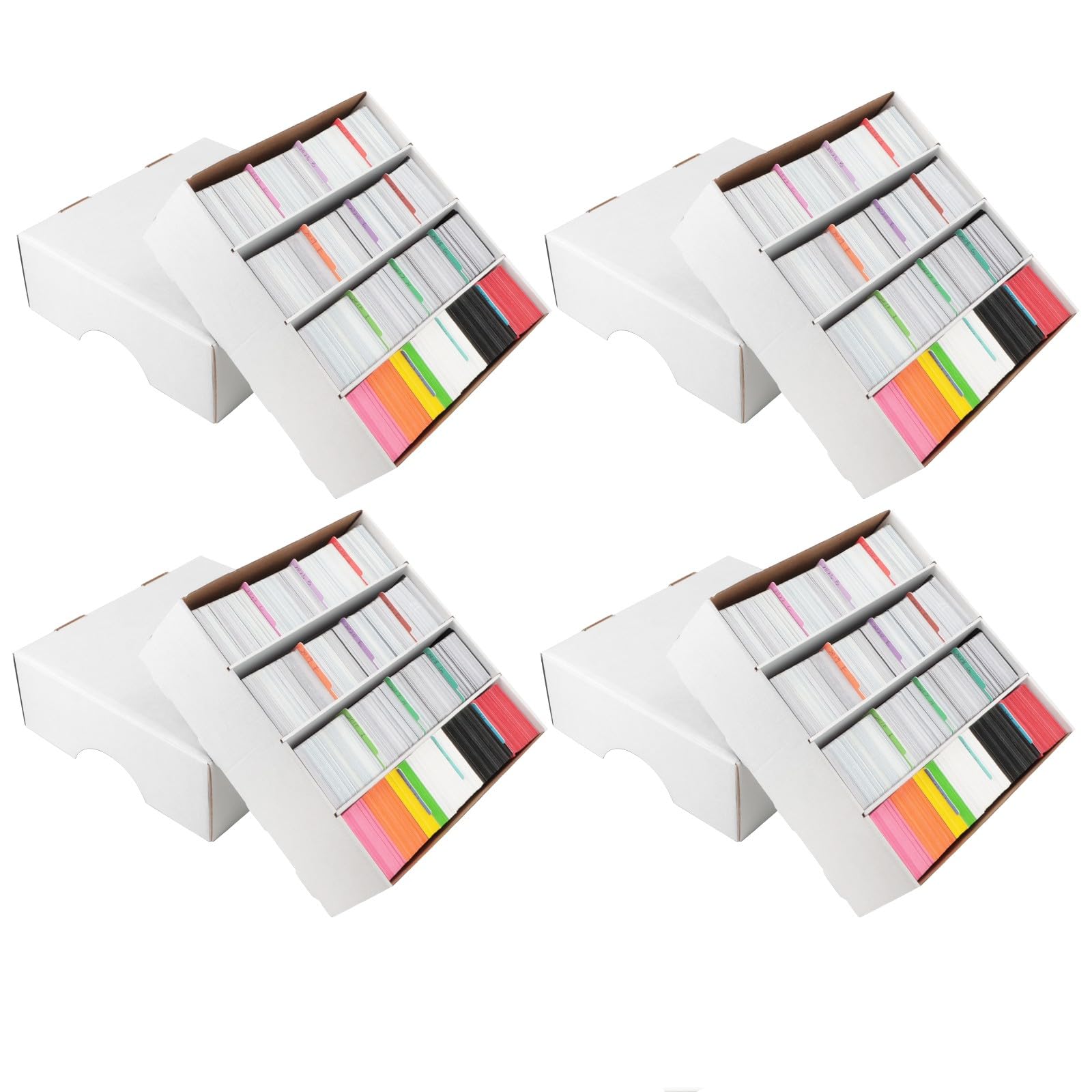 AOBOPLE Trading Card Storage Box, 13760+ Trading Card Storage Box with 48 Colorful Dividers&Tapes,Trading Card Organizer for Soccer Basketball Trading Gaming Sports Cards Collecting