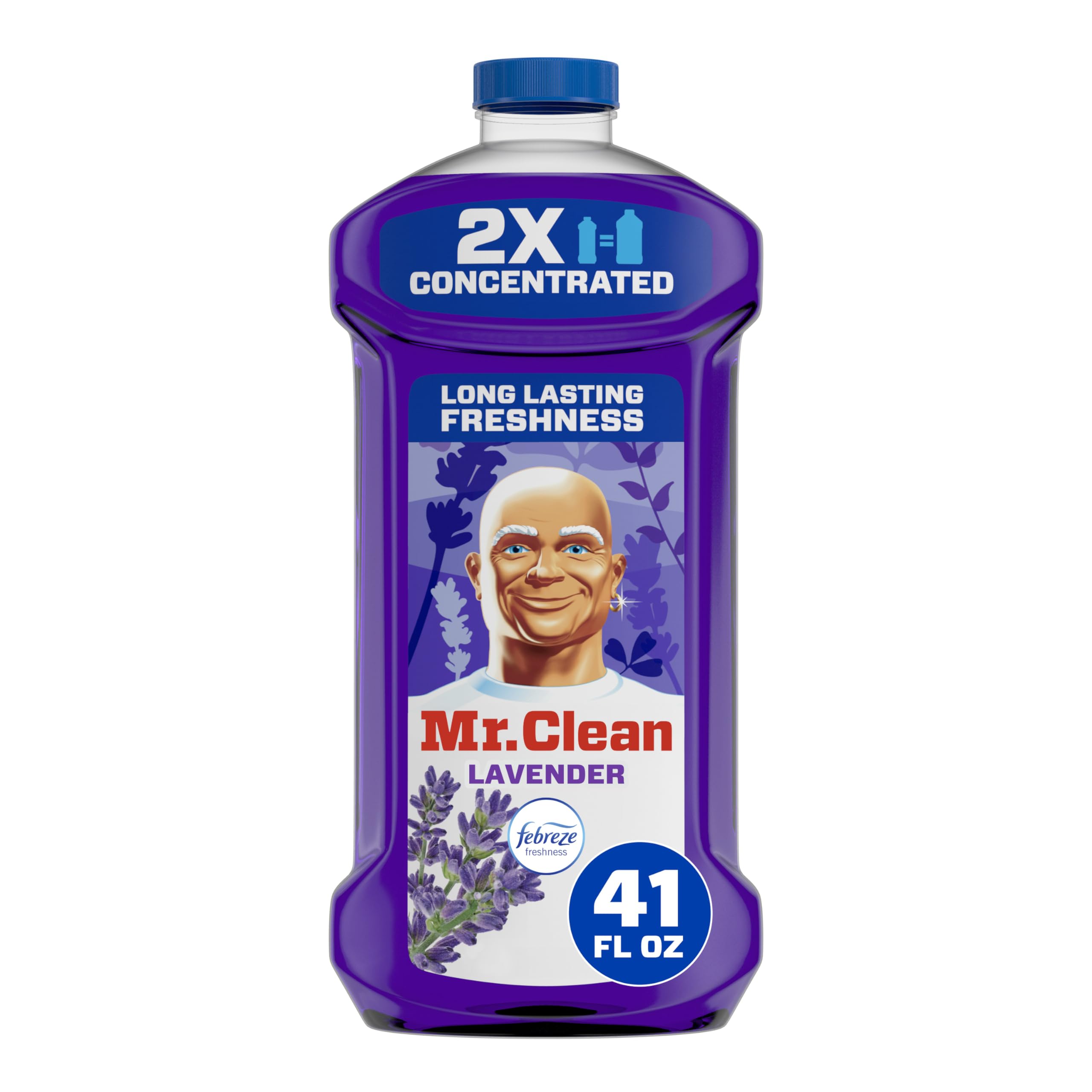 Photo 1 of Mr. Clean All Purpose Cleaner, Floor Cleaner for Mopping Home, Bathroom, & Kitchen, Cleaning Liquid for Mop & Bucket, Cleaning Supplies, Multi-Surface Dilutable, Lavender, 41oz