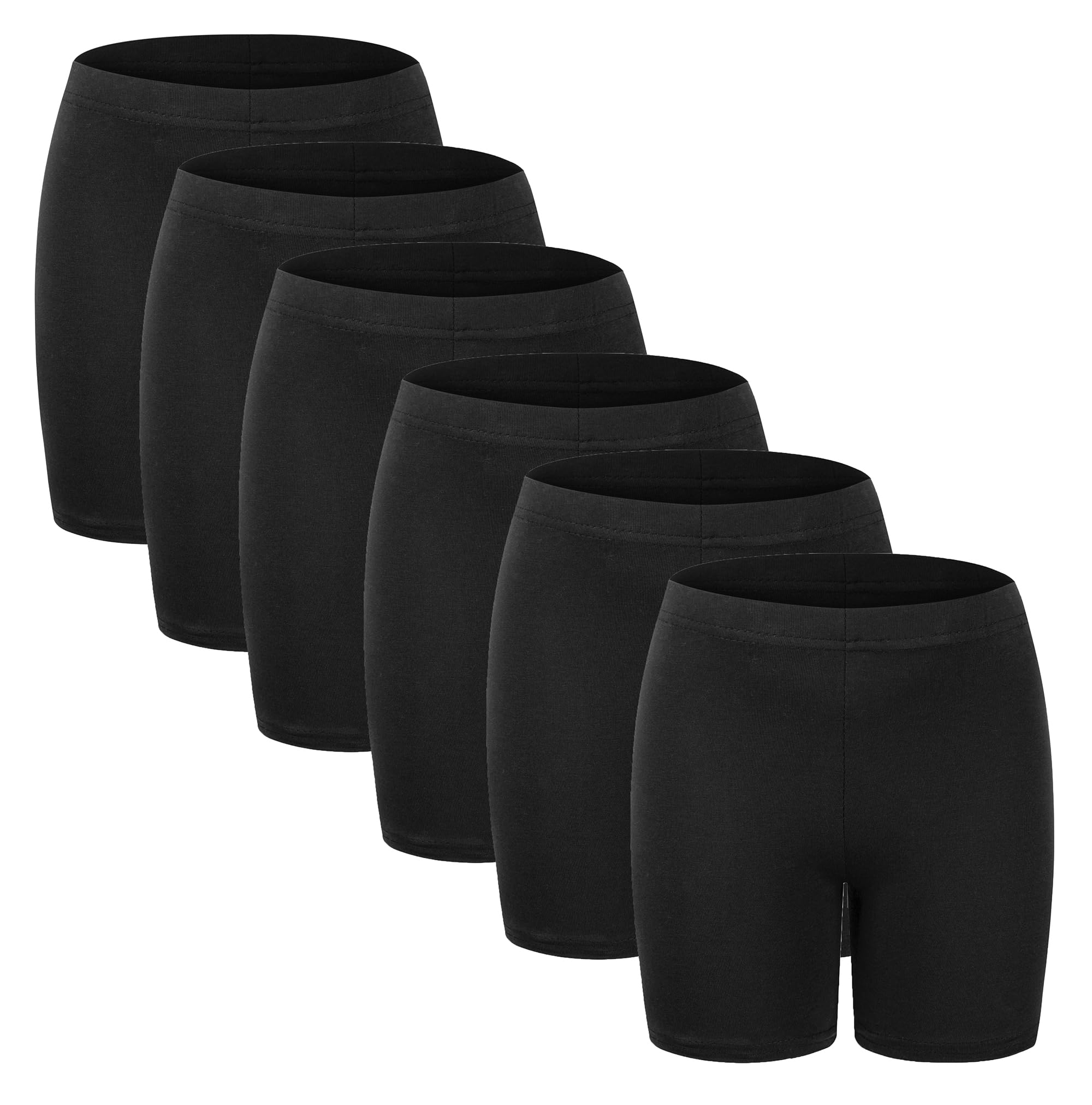 Photo 1 of RieKet Girls Bike Cartwheel Shorts for Girls Toddler Under Dress Dance Short Kids Biker Shorts Black 6 Pack 9-10 Years