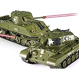POCO DIVO Sherman vs Pershing Infrared Battle Tanks 2-Set Combat Fight Pair 2.4Ghz RC Battling Panzer Remote Control US Model