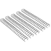 Rayson WR21143BK Wire Binding Spines, 2:1 Pitch Double Loop Binding Wires 9/16 Inch, 21-Loop Wire Ring Pack of 100 with Black