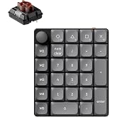 Keychron K0 Max Wireless Low-Profile Number Pad, QMK/VIA Programmable, Hot-Swappable Brown Switch, RGB Backlit, 2.4GHz &amp; Bluetooth 5.3, 1000Hz Polling Rate, with Knob, for Windows/Mac